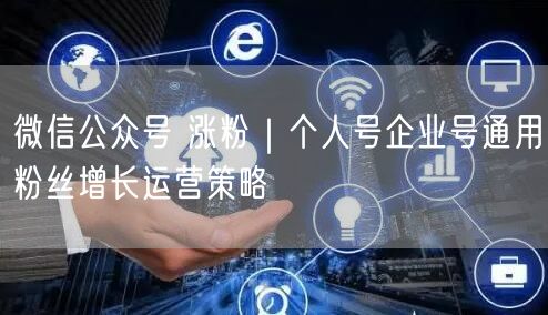 微信公众号 涨粉｜个人号企业号通用粉丝增长运营策略