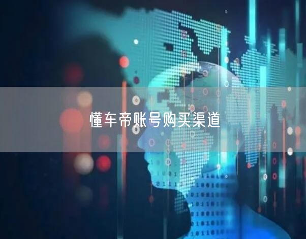 懂车帝账号购买渠道