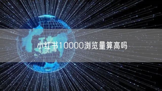 小红书10000浏览量算高吗