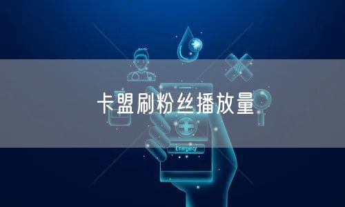 卡盟刷粉丝播放量