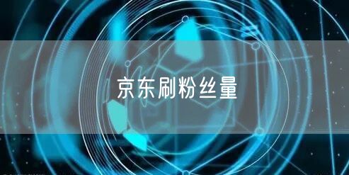 京东刷粉丝量