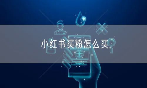 小红书买粉怎么买