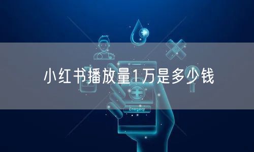 小红书播放量1万是多少钱