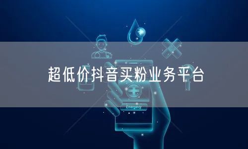 超低价抖音买粉业务平台