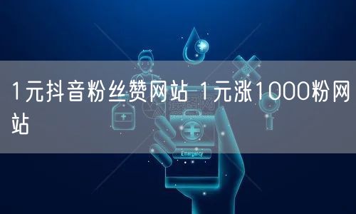 1元抖音粉丝赞网站 1元涨1000粉网站