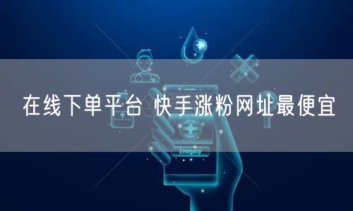 在线下单平台 快手涨粉网址最便宜