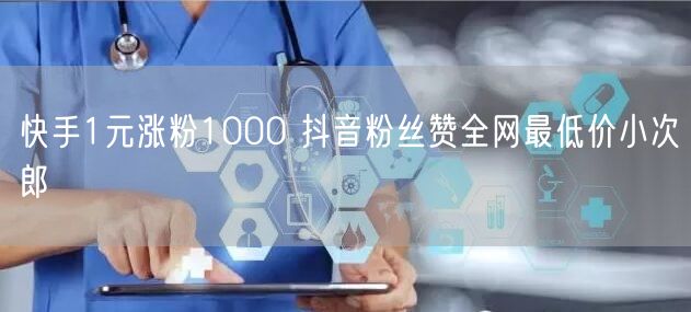 快手1元涨粉1000 抖音粉丝赞全网最低价小次郎