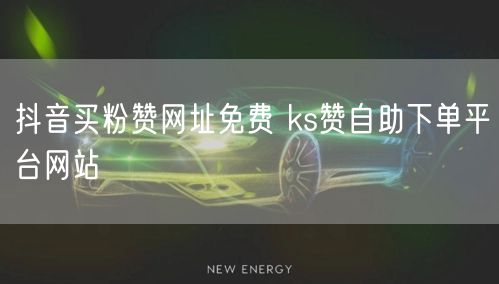 抖音买粉赞网址免费 ks赞自助下单平台网站