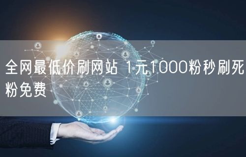 全网最低价刷网站 1元1000粉秒刷死粉免费