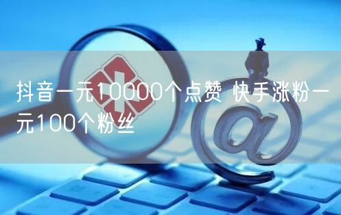 抖音一元10000个点赞 快手涨粉一元100个粉丝