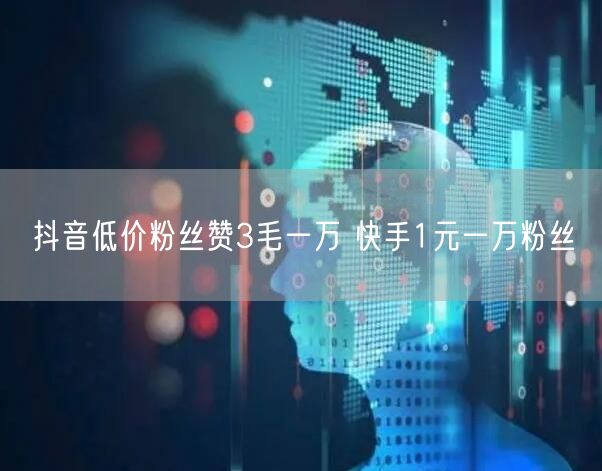 抖音低价粉丝赞3毛一万 快手1元一万粉丝