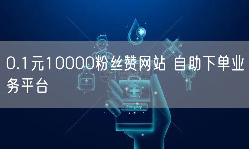 0.1元10000粉丝赞网站 自助下单业务平台