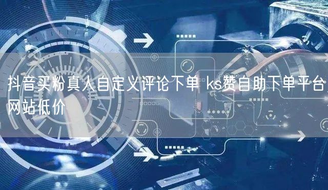 抖音买粉真人自定义评论下单 ks赞自助下单平台网站低价