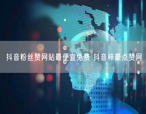 抖音粉丝赞网站最便宜免费 抖音梓豪点赞网