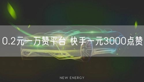 0.2元一万赞平台 快手一元3000点赞
