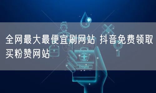 全网最大最便宜刷网站 抖音免费领取买粉赞网站