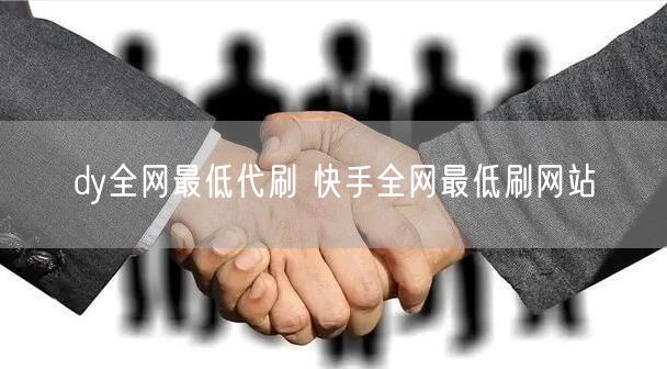 dy全网最低代刷 快手全网最低刷网站
