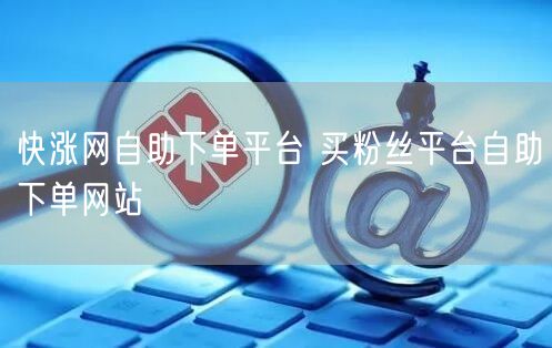 快涨网自助下单平台 买粉丝平台自助下单网站
