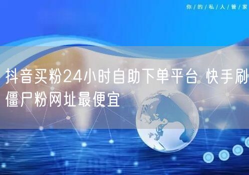 抖音买粉24小时自助下单平台 快手刷僵尸粉网址最便宜