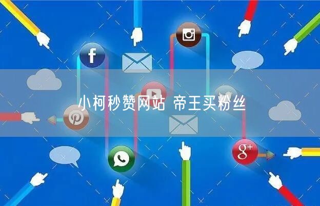 小柯秒赞网站 帝王买粉丝