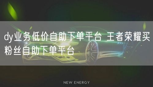 dy业务低价自助下单平台 王者荣耀买粉丝自助下单平台