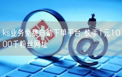 ks业务免费自助下单平台 快手1元1000千粉丝网址