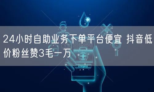 24小时自助业务下单平台便宜 抖音低价粉丝赞3毛一万