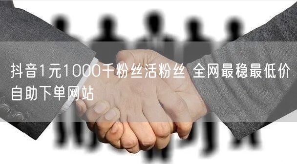 抖音1元1000千粉丝活粉丝 全网最稳最低价自助下单网站