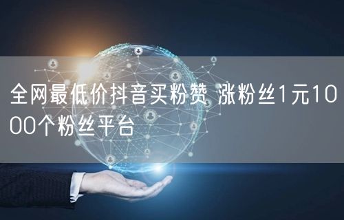 全网最低价抖音买粉赞 涨粉丝1元1000个粉丝平台