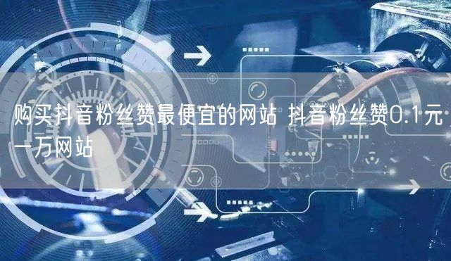 购买抖音粉丝赞最便宜的网站 抖音粉丝赞0.1元一万网站