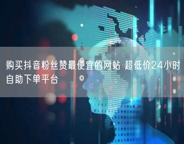 购买抖音粉丝赞最便宜的网站 超低价24小时自助下单平台