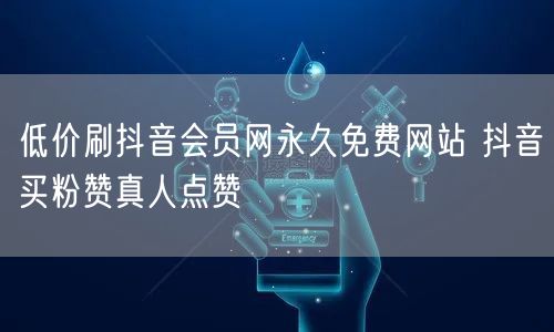 低价刷抖音会员网永久免费网站 抖音买粉赞真人点赞