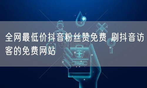 全网最低价抖音粉丝赞免费 刷抖音访客的免费网站