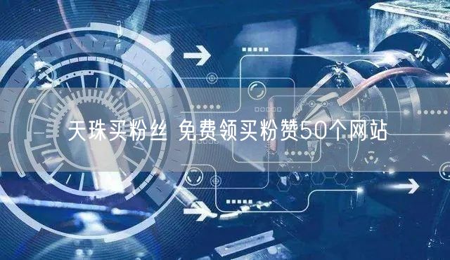 天珠买粉丝 免费领买粉赞50个网站
