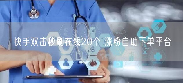 快手双击秒刷在线20个 涨粉自助下单平台