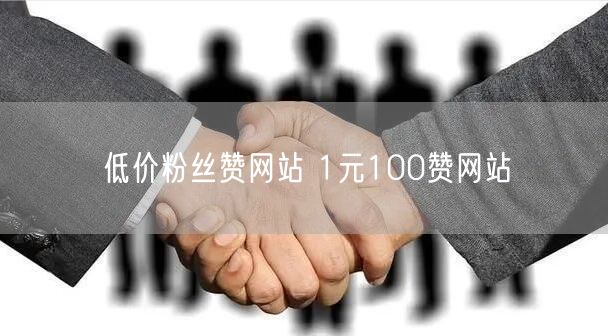 低价粉丝赞网站 1元100赞网站