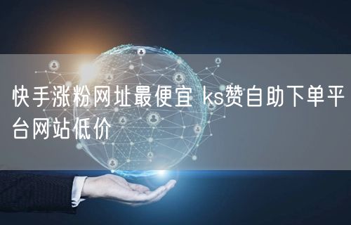 快手涨粉网址最便宜 ks赞自助下单平台网站低价