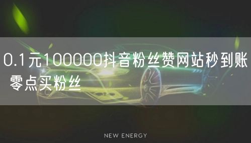 0.1元100000抖音粉丝赞网站秒到账 零点买粉丝